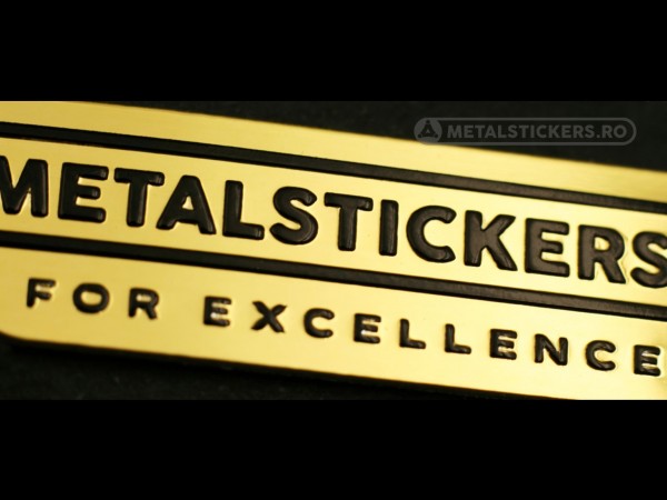 Etichete metalice aluminiu auriu