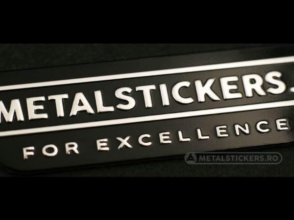 Etichete metalice aluminiu negru